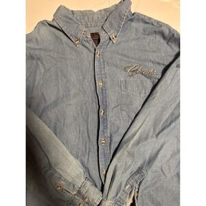 Classic Car Collection Chevrolet Diner Denim Jacket Button UP XXL